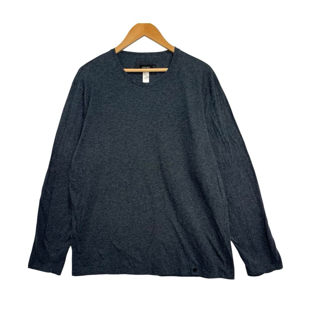 Hanro Night And Day Shirt Mens XXL Gray Pullover Long Sleeve Tee Cotton Crew